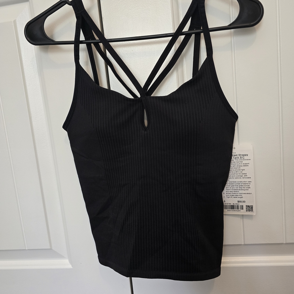 lululemon EBB To Street Strappy Cropped Tank B/C. Size 6. New With Tags.